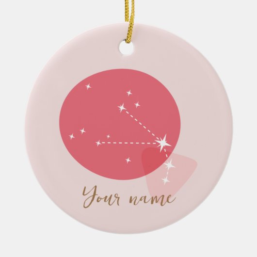 Zodiac Sign Aries Keramik Ornament (Vorne)