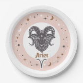 Zodiac Sign Aries Pappteller (Vorderseite)