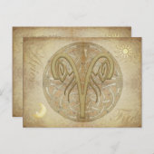 Zodiac Sign Aries Postkarte (Vorne/Hinten)