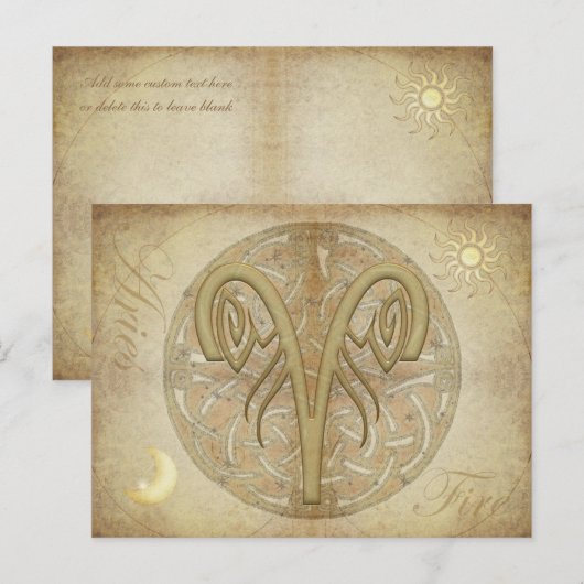 Zodiac Sign Aries Postkarte (Vorne/Hinten)