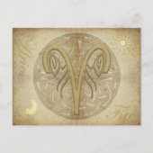 Zodiac Sign Aries Postkarte (Vorderseite)