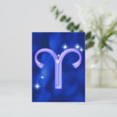 Zodiac sign Aries Postkarte (Stehend Vorderseite)