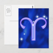Zodiac sign Aries Postkarte (Vorne/Hinten)