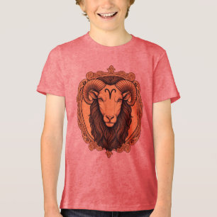 Zodiac sign Aries Red Classic Design Sweatshirt Tri-Blend Shirt