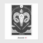 Zodiac sign Aries Tarot Aufkleber (Blatt)