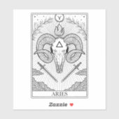 Zodiac sign Aries Tarot Sticker (Blatt)