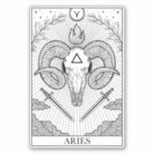 Zodiac sign Aries Tarot Sticker (Vorderseite)