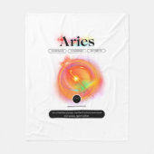 Zodiac Sign ARIES Zitat | Elementfeuer Fleecedecke (Vorderseite)