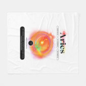 Zodiac Sign ARIES Zitat | Elementfeuer Fleecedecke (Vorderseite (Horizontal))