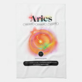 Zodiac Sign ARIES Zitat | Elementfeuer Geschirrtuch (Vertikal)