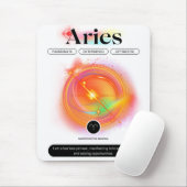 Zodiac Sign ARIES Zitat | Elementfeuer Mousepad (Mit Mouse)