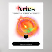 Zodiac Sign ARIES Zitat | Elementfeuer Poster (Vorne)