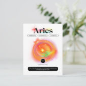 Zodiac Sign ARIES Zitat | Elementfeuer Postkarte (Stehend Vorderseite)