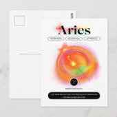 Zodiac Sign ARIES Zitat | Elementfeuer Postkarte (Vorne/Hinten)
