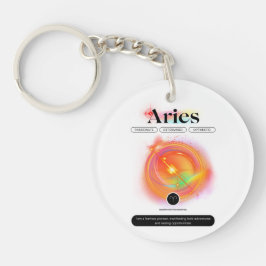 Zodiac Sign ARIES Zitat | Elementfeuer Schlüsselanhänger