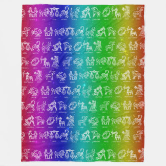 Zodiac Sign Blanket (Rainbow Smooth Fade) Fleecedecke