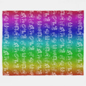 Zodiac Sign Blanket (Rainbow Smooth Fade) Fleecedecke (Vorderseite (Horizontal))