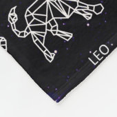 Zodiac Sign Blanket (schwarz) Fleecedecke (Ecke)