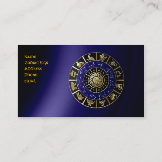 Zodiac Sign Business Card Visitenkarte (Vorderseite)