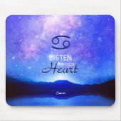 Zodiac Sign Cancer Dreamy Star Sky Quote Mousepad (Vorne)