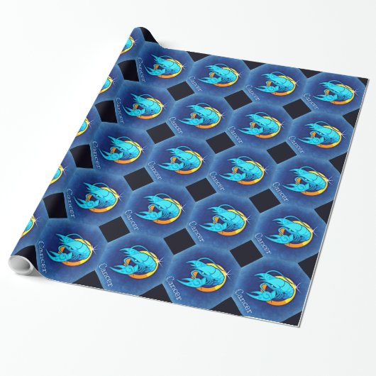 Zodiac_Sign_Cancer Geschenkpapier (Ungerollt)