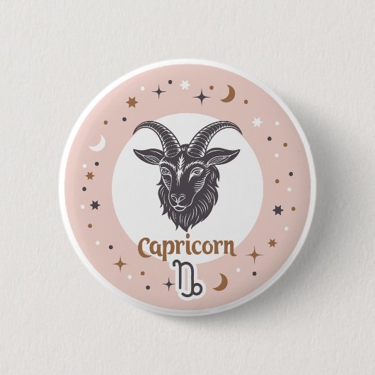 Zodiac Sign Capricorn Button (Vorderseite)