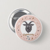 Zodiac Sign Capricorn Button (Vorne & Hinten)