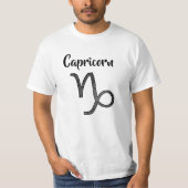 Zodiac Sign Capricorn Horoskop Symbol T-Shirt (Vorderseite)