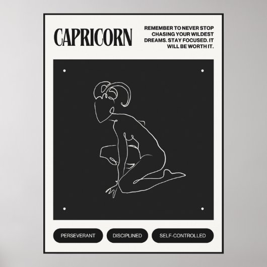 Zodiac Sign Capricorn Poster (Vorne)