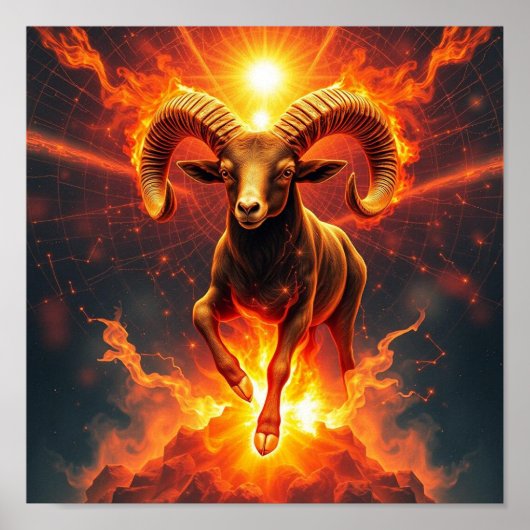 Zodiac Sign Capricorn Poster (Vorne)