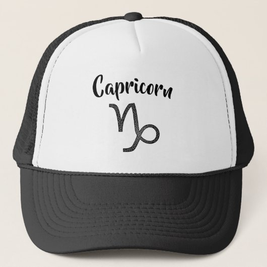 Zodiac Sign Capricorn Ziege Symbol Truckerkappe (Vorderseite)