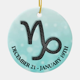 Zodiac Sign Capricorn Ziege Symbol Weihnachten Keramik Ornament