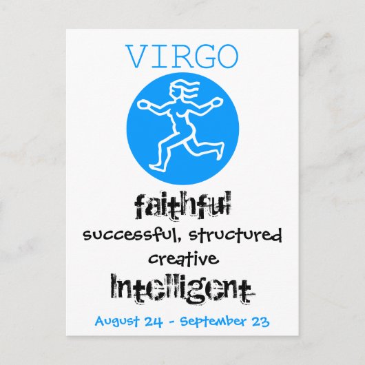 ZODIAC SIGN CARD POSTKARTE (Vorderseite)