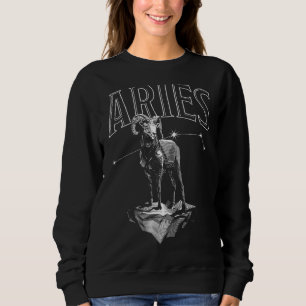 Zodiac Sign Constellation Aries Astrologie Horosco Sweatshirt