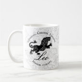 Zodiac Sign Custom Schwarz-weiß Leo Kaffeetasse (Links)