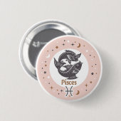 Zodiac Sign Fisces Button (Vorne & Hinten)