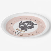 Zodiac Sign Fisces Pappteller (Schrägansicht)