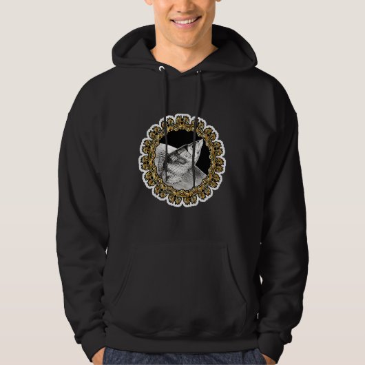 Zodiac Sign Fish Gold Hoodie (Vorderseite)