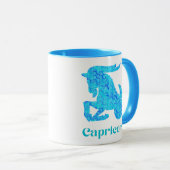 Zodiac Sign for Capricorn in Türkis und Blau Tasse (VorderseiteRechts)