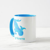 Zodiac Sign for Capricorn in Türkis und Blau Tasse (Vorderseite Links)