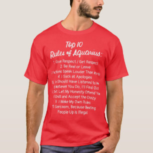 Zodiac Sign Funny Top 10 Regeln der Aquarius Premi