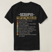 Zodiac Sign Funny Top 10 Regeln der Scorpio Grafik (Design vorne)