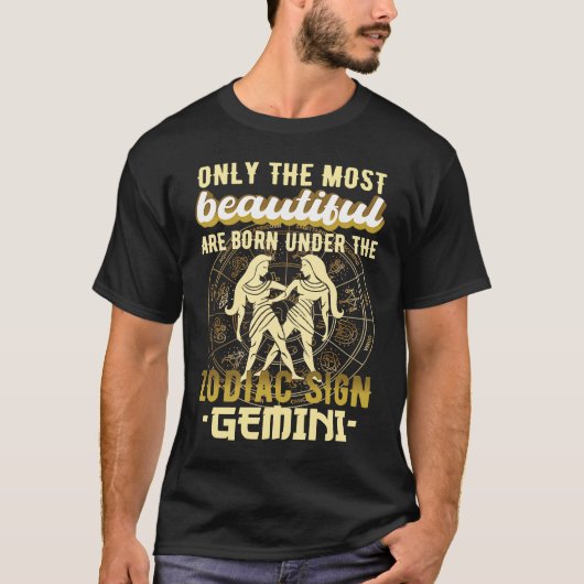 Zodiac Sign Gemini Astrology T-Shirt (Vorderseite)