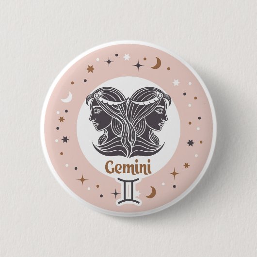 Zodiac Sign Gemini Button (Vorderseite)