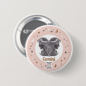 Zodiac Sign Gemini Button (Vorne & Hinten)