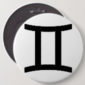 Zodiac sign Gemini Button (Vorne & Hinten)