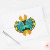 Zodiac Sign Gemini Design Runder Aufkleber (Umschlag)