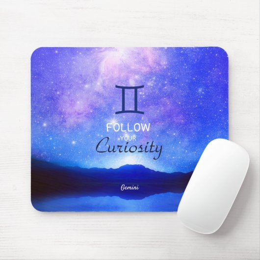 Zodiac Sign Gemini Dreamy Star Sky Zitat Mousepad (Mit Mouse)