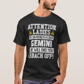 Zodiac Sign Gemini Girlfriend Graphic T-Shirt (Vorderseite)