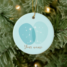 Zodiac Sign Gemini Keramik Ornament